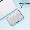 Picture of Senkoovi Aluminum Shock Resistant Carrying Box Holder Memory Card Storage Box Case Holder 8 Slots for SD SDHC MMC Micro SD TF Cards Silver