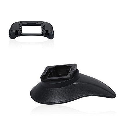 Picture of 2 Types Camera Eyecup JJC Eye Cup Eyepiece Viewfinder for Sony a7 a7 II a7 III a7R a7R II a7R III a7R IV a7S a7S II a9 a58 a99 II Replaces Sony FDA-EP18 360 Degree Rotatable Oval Soft Silicone -2 Pack