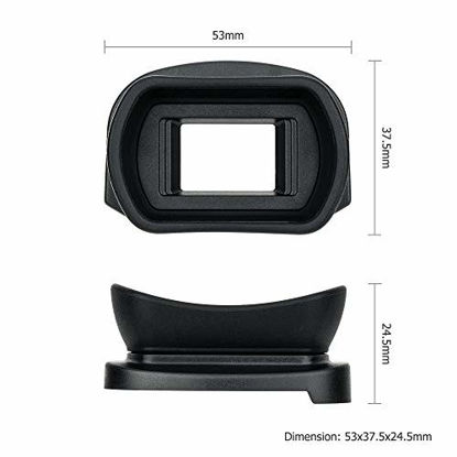 Picture of Soft Silicon Camera Viewfinder Eyecup Eyepiece Eyeshade for Canon EOS 5DM4 5DM3 5DS 5DSR 7DM2 7D, EOS 1D X Mark II, 1D X, 1Ds Mark III, 1D Mark IV, 1D Mark III Replaces Canon Eg Eye Cup