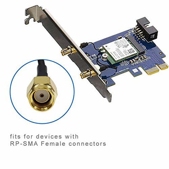 4-Pack 2.4GHz 9dBi RP-SMA WiFi Omni Antenna for WiFi Range Extender IP Camera 