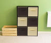Picture of 6 Pack - SimpleHouseware Foldable Cube Storage Bin, Brown
