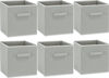 Picture of 6 Pack - SimpleHouseware Foldable Cube Storage Bin, Grey