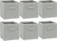 Picture of 6 Pack - SimpleHouseware Foldable Cube Storage Bin, Grey