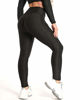 Picture of FITTOO Women's High Waist Leggings Tummy Control Scrunched Booty Tight Workout Running Butt Lift Textured Pants Side Pocket Black Large