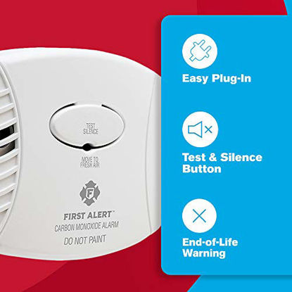 Picture of First Alert Security System Carbon Monoxide Plug-in Alarm, (CO600), 1 pack, White