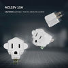 Picture of ETL Listed 3 to 2 Prong Converter Polarized Grounding Adapter, JACKYLED 3-Prong to 2-Prong Adapter Plug Fireproof Material 200 Resistant Wall Outlets Plug for Household Appliances Industrial, 8 Pack