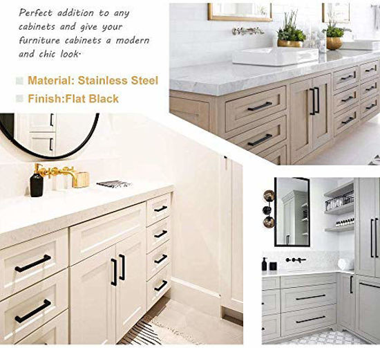 GetUSCart goldenwarm Black Pulls Drawer Pulls HDJ12BK