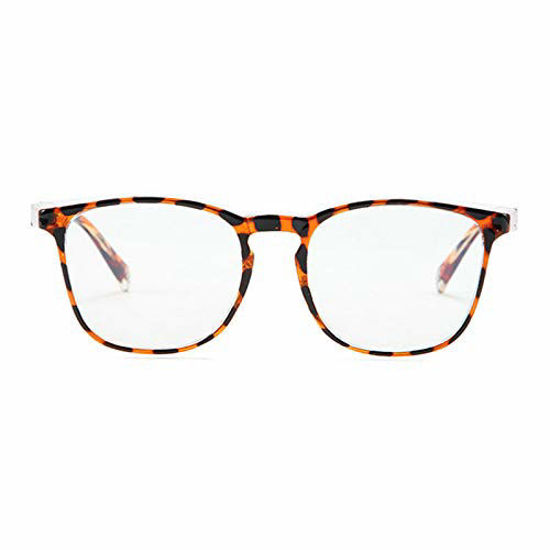 Picture of Protective Eyewear Safety Goggles Clear Anti-fog/Anti-Scratch Safety Glasses Men Glasses, Transparent Frame (2pcs-leopard&purple)