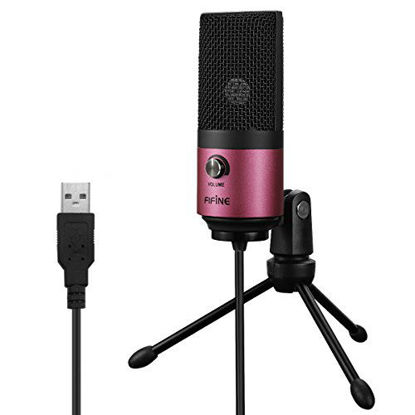 Picture of Fifine USB Podcast Condenser Microphone Recording On Laptop, No Need Sound Card Interface and Phantom Power-K669