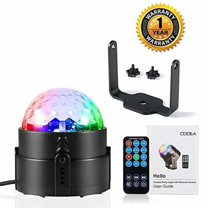 Picture of Disco Ball Disco Lights-COIDEA Party Lights Sound Activated Storbe Light With Remote Control DJ Lighting,Led 3W RGB Light Bal, Dance lightshow for Home Room Parties Kids Birthday Wedding Show Club Pub