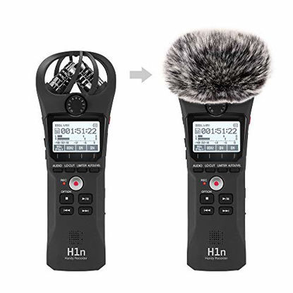 Picture of ChromLives Wind Muff Windscreen, Microphone Outdoor Furry Windscreen 2.5"X 40mm (L x D) Mic Windscreen Wind Cover Compatible with Zoom H1 Apogee Mic and More