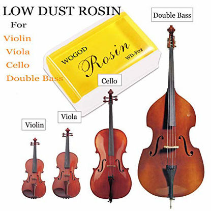 Picture of Rosin Violin Rosin Natural Rosin 4 Pack Low Dust Universal Rosin for Violin Viola and Cello (4 Pack Rosin)