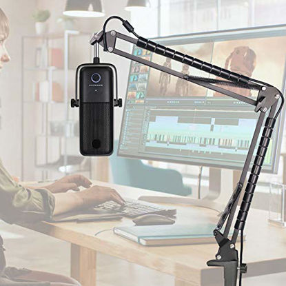 Picture of Elgato Wave 3 Microphone Stand - Professional Adjustable Scissor Microphone Boom Arm Compatible with Elgato Wave:3 Mic by YOUSHARES