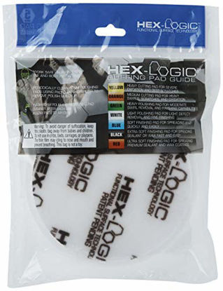 Picture of Chemical Guys BUFX_104_HEX5 Hex-Logic Light-Medium Polishing Pad, White, 5.5" Pad Made for 5" Backing Plates