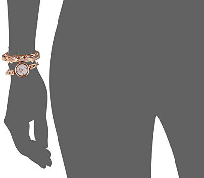 Picture of Anne Klein Women's Swarovski Crystal Accented Rose Gold-Tone Watch and Bracelet Set