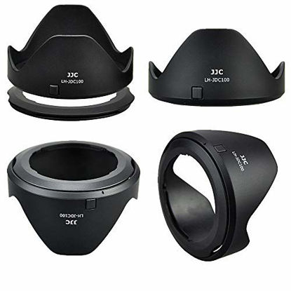 Picture of JJC Reversible Lens Hood Shade Protector & 67mm Filter Adapter Ring for Canon Powershot SX70 HS, G3 X, SX60 HS, SX50 SX40 HS, SX30 is, SX20 is, SX540 SX530 SX520 HS Replaces Canon LH-DC100 & FA-DC67B