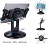 Picture of AboveTEK Retail Kiosk iPad Stand, 360° Rotating Commercial Tablet Stand, 6-13.5" Ipad Mini Pro-Business Tablet Holder, Swivel Design for Store POS Office Showcase Reception Kitchen Desktop (Black)