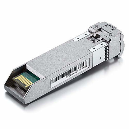 Picture of 10GBase-SR SFP+ Transceiver, 10G 850nm MMF, up to 300 Meters, Compatible with HP J9150A