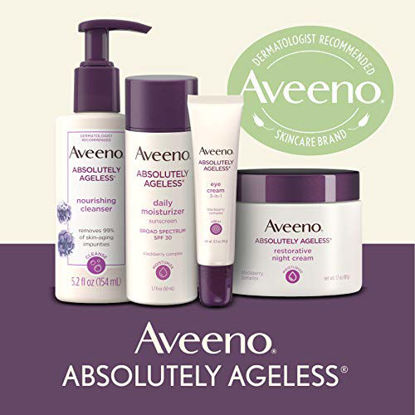 Picture of Aveeno Absolutely Ageless Restorative Night Cream Facial Moisturizer with Antioxidant-Rich Blackberry Complex, Vitamin C & E, Hypoallergenic, Non-Greasy & Non-Comedogenic, 1.7 fl. oz