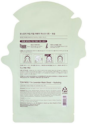 Picture of TONYMOLY I'm Real Lavender Hydrating Mask Sheet, Pack of 1