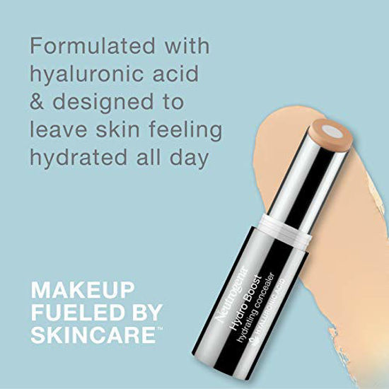 Picture of Neutrogena Hydro Boost Hydrating Concealer Stick for Dry Skin, Oil-Free, Lightweight, Non-Greasy and Non-Comedogenic Cover-Up Makeup with Hyaluronic Acid, 10 Fair, 0.12 Oz