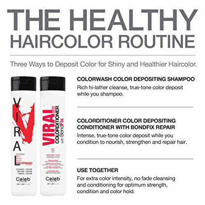 Picture of Celeb Luxury Viral Colorditioner, Professional Semi-Permanent Hair Color Depositing Conditioner, Red