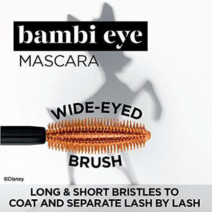 Picture of L'Oreal Paris Bambi Eye Washable Mascara, Doe Eyes, Lasting Volume, Length & Lift, Definition, No Clumping, No Smudging, Washable Blackest Black , 0.28 Fl. Oz., 1Count