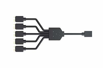 Picture of Cooler Master 1-to-5 Addressable RGB Splitter Cable Universal 3-pin ARGB Sync on LED Strips and Fans for Computer Cases, CPU Coolers and Radiators Fans