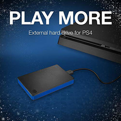 Picture of Seagate Game Drive 4TB External Hard Drive Portable HDD - Compatible With PS4 (STGD4000400) blue