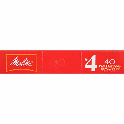 Picture of Melitta #4 Cone Coffee Filters, Natural Brown, 40 Count,(Pack of 12)