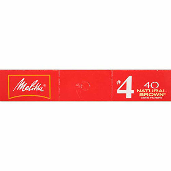 Picture of Melitta #4 Cone Coffee Filters, Natural Brown, 40 Count,(Pack of 12)