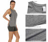 Picture of icyzone Workout Tank Tops for Women - Running Muscle Tank Sport Exercise Gym Yoga Tops Running Muscle Tanks(Pack of 3) (M, Black/Grey/Lavender)