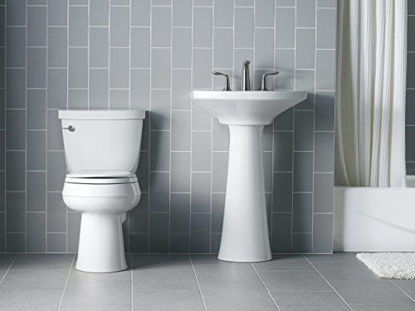 Picture of KOHLER K-4639-47 Cachet Quiet-Close with Grip-Tight Bumpers Round-front Toilet Seat, Almond