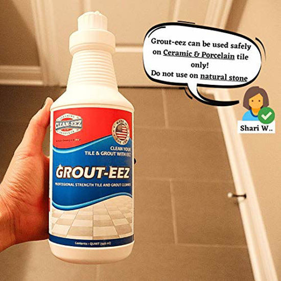 It Just Works! Grout-eez Super Heavy-Duty Grout CLEANER. Easy and Safe to Use. Destroys Dirt and Grime with Ease. Even Safe for