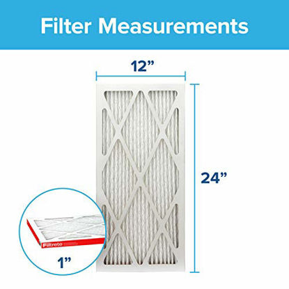 Picture of Filtrete 12x24x1, AC Furnace Air Filter, MPR 1000, Micro Allergen Defense, 2-Pack (exact dimensions 11.719 x 23.72 x 0.85)