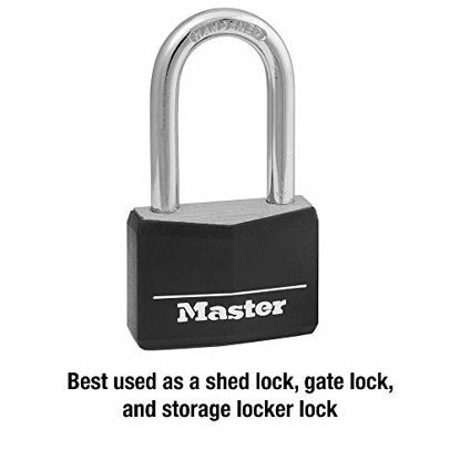 Picture of Master Lock 141DLF Covered Aluminum Padlock with Key, Black