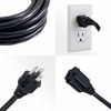 Picture of UltraPro, Black, GE 40 ft Extension, Indoor/Outdoor, Grounded, Double Insulated Cord, UL Listed, 36826, 40 ft, 40 Ft