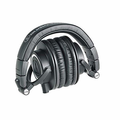 Picture of Audio-Technica ATH-M50X Professional Studio Monitor Headphones, Black, Professional Grade, Critically Acclaimed, with Detachable Cable