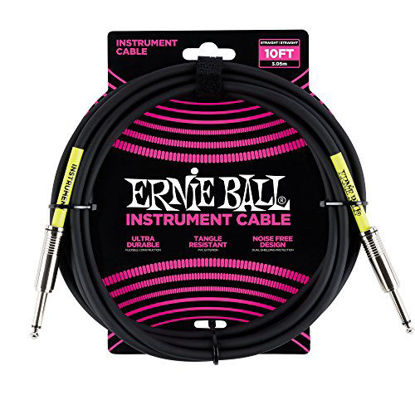 Picture of Ernie Ball 10' Straight / Straight Instrument Cable - Black