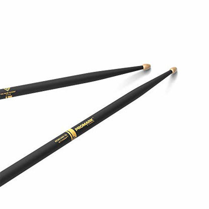 Picture of Promark ActiveGrip Forward Drumsticks, Acorn Tip, Black, Rebound 7A