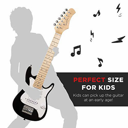 Picture of Best Choice Products 30in Kids Electric Guitar Beginner Starter Kit with 5W Amplifier, Strap, Case, Strings, Picks - Black