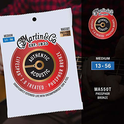 Picture of Martin Guitar Authentic Acoustic Lifespan 2.0 MA550T, 92/8 Phosphor Bronze, Treated Medium-Gauge Strings