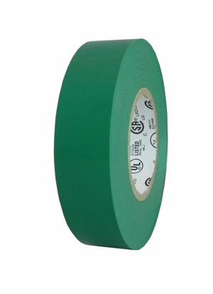 Picture of T.R.U. EL-766AW Green General Purpose Electrical Tape 3/4" (W) x 66' (L) UL/CSA listed core. Utility Vinyl Synthetic Rubber Electrical Tape