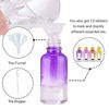 Picture of PrettyCare Eye Dropper Bottles 1oz (Rainbow Colored Glass Bottle 30ml 4 Pack with Golden Caps, 12 Lables & Funnel) Cosmetic Sample Container for Essential Oils, Perfume