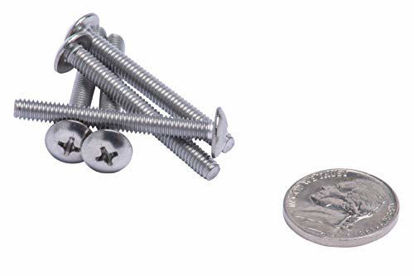 Picture of #8-32 X 1-1/2" Stainless Phillips Truss Head Machine Screw, (50pc), Coarse Thread, 18-8 (304) Stainless Steel, by Bolt Dropper