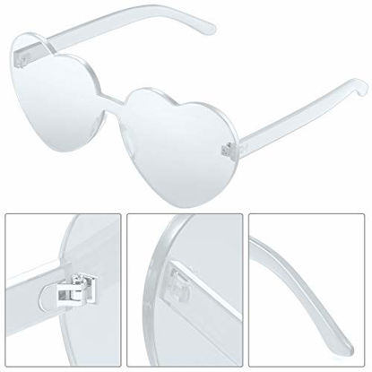 Picture of Maxdot Heart Shape Sunglasses Party Sunglasses (Clear)