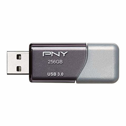 Picture of PNY 256GB Turbo Attaché 3 USB 3.0 Flash Drive - (P-FD256TBOP-GE), GREY