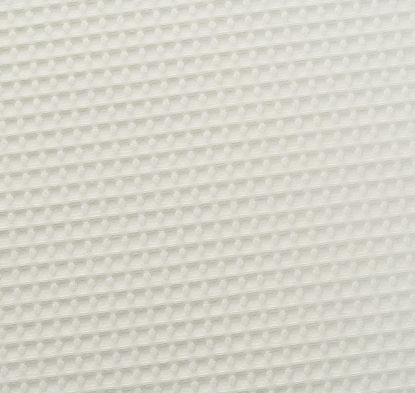 Picture of Waffle Weave Fabric Shower Curtain Heavyweight 230 GSM, Hotel Luxury, Water Repellent, Washable, Cream Diamond Pattern Pique for Decorative Bathroom Curtains