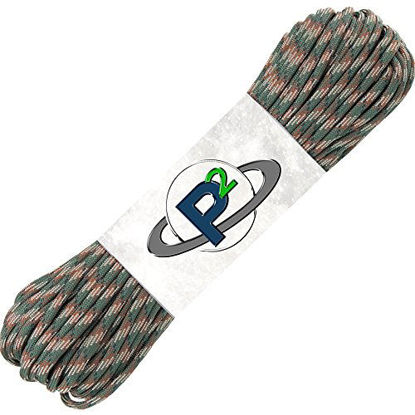 Picture of PARACORD PLANET Mil-Spec Commercial Grade 550lb Type III Nylon Paracord (Woodland Camo, 100 feet)