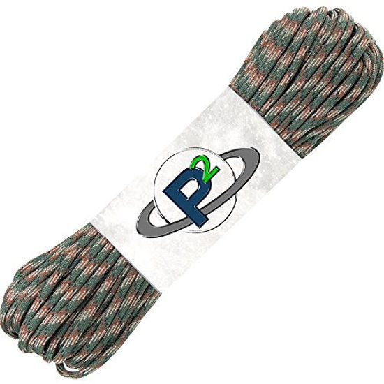 Picture of PARACORD PLANET Mil-Spec Commercial Grade 550lb Type III Nylon Paracord (Woodland Camo, 100 feet)